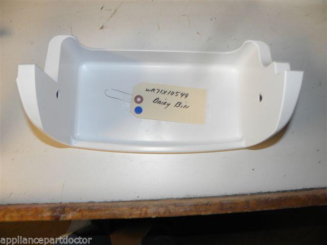 GE REFRIGERATOR WR71X10549 DAIRY BIN USED PART ASSEMBLY FREE SHIPPING GE REFRIGERATOR WR71X10549 DAIRY BIN USED PART ASSEMBLY FREE SHIPPING